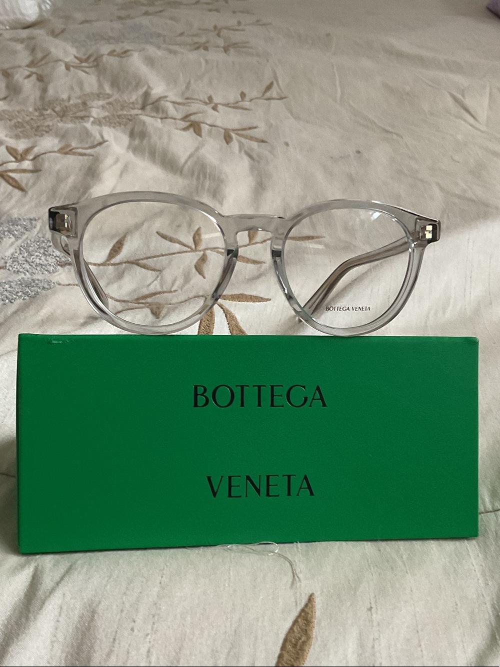 Bottega Veneta Transparent Clear Round Optical Glasses